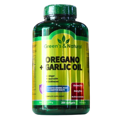 OREGANO GARLIC OIL (FUNDA X50 UNIDADES) X200 SOFTGELS GREEN NATURAL