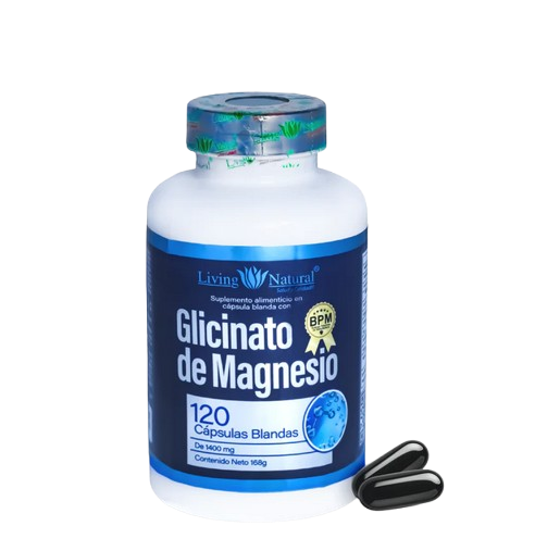 GLICINATO DE MAGNESIO 1400MG X120 SOFTGELS LIVING NATURAL