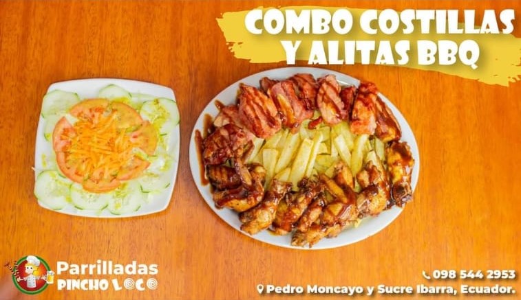 COMBO COSTILLA Y ALITAS BBQ