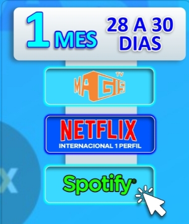 COMBO MAGIS TV + 1 PERFIL NETFLIX+ SPOTIFY (POR 1 MES)